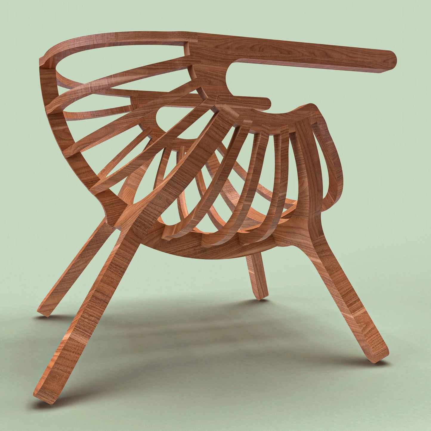 Plywood Chill Out Chair: Futuristic Parametric Design