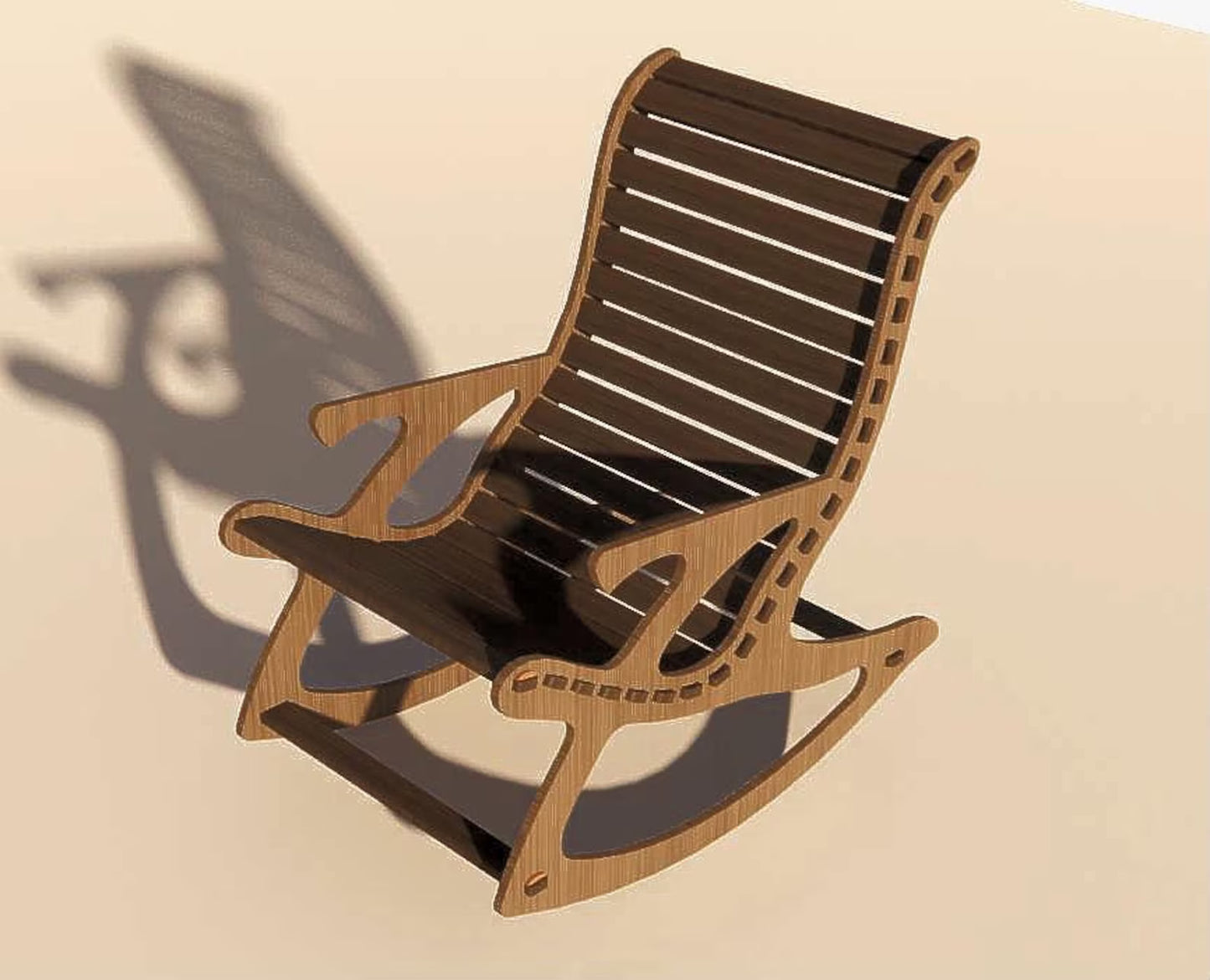 Rocking Chair – CNC File for 15mm Plywood No Glue or Screws Required