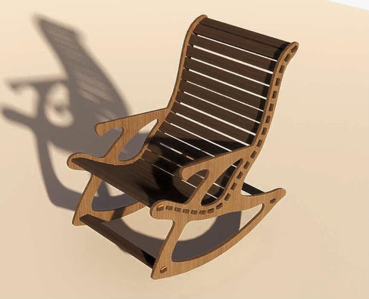 Rocking Chair – CNC File for 15mm Plywood No Glue or Screws Required
