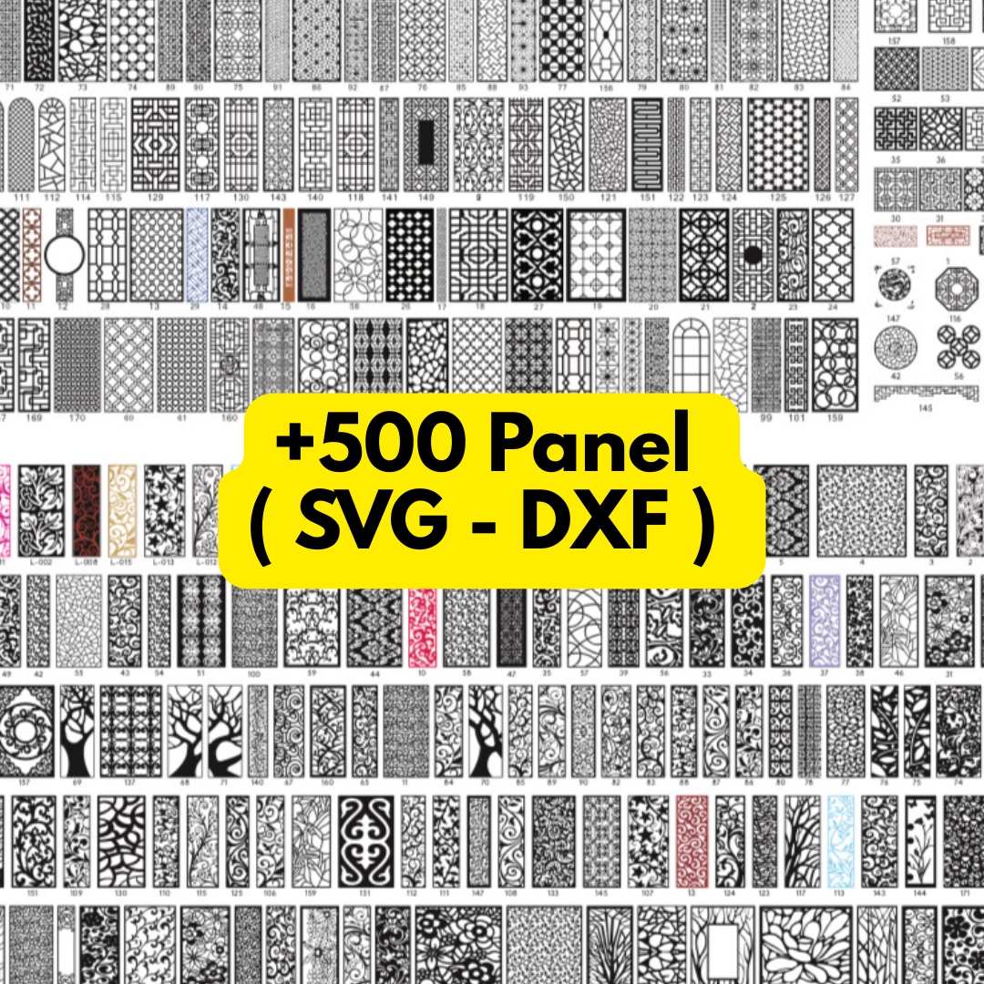 500+ Panel Collection : Laser Cut CNC Files (SVG, DXF)