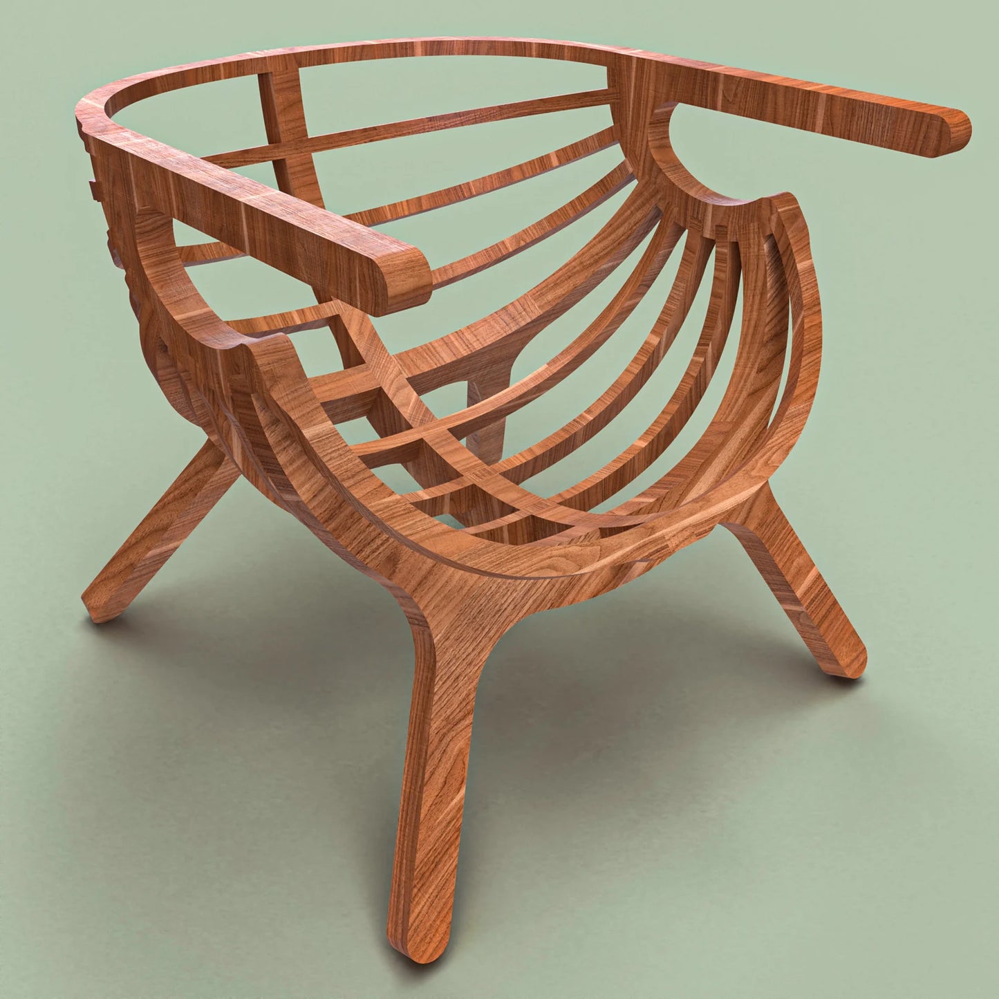 Plywood Chill Out Chair: Futuristic Parametric Design