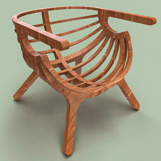 Plywood Chill Out Chair: Futuristic Parametric Design