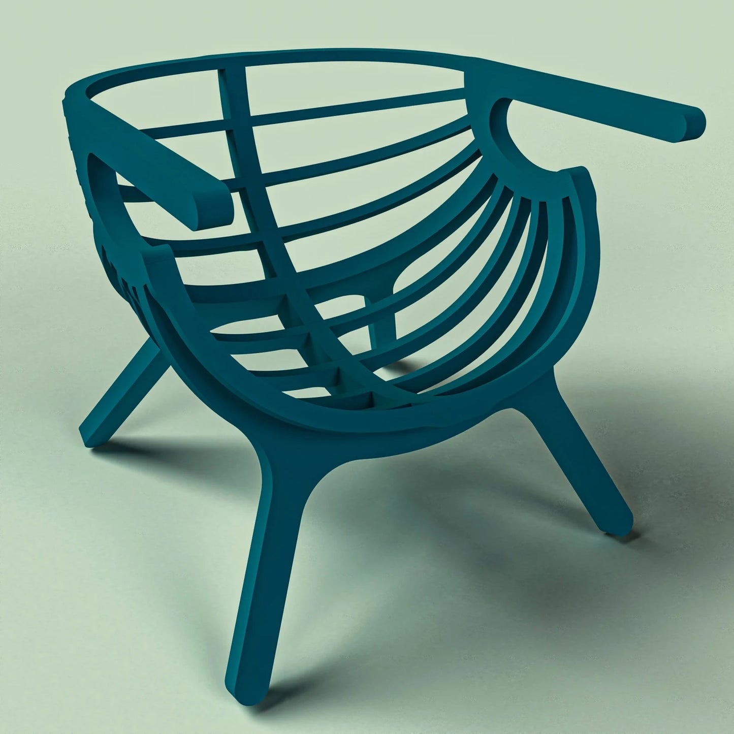 Plywood Chill Out Chair: Futuristic Parametric Design