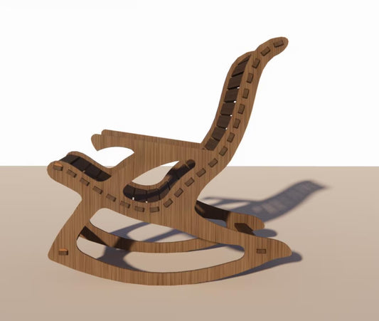 Rocking Chair – CNC File for 15mm Plywood No Glue or Screws Required